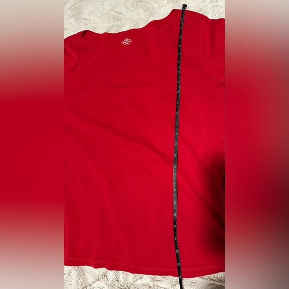 St. John's Bay Red Classic Cotton Boatneck Tee - Picture 3 of 6